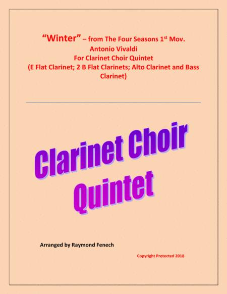 Winter From The Four Season 1 St Mov Clarinet Choir Quintet