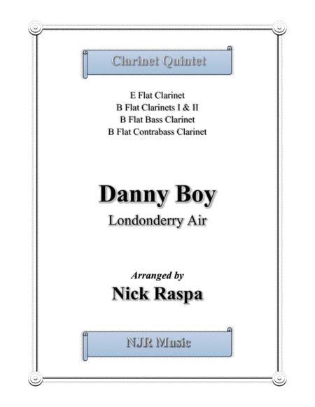 Danny Boy Clarinet Quintet Eb Bb 2 Bass C Bass Score