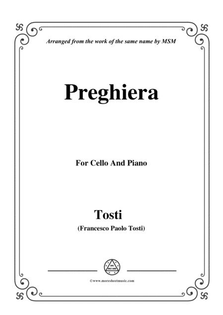Tosti Preghiera For Cello And Piano