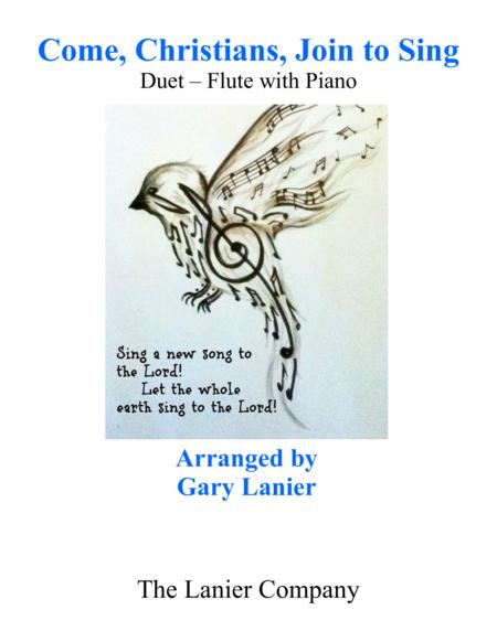 Gary Lanier Come Christians Join To Sing Duet Flute Piano With Parts