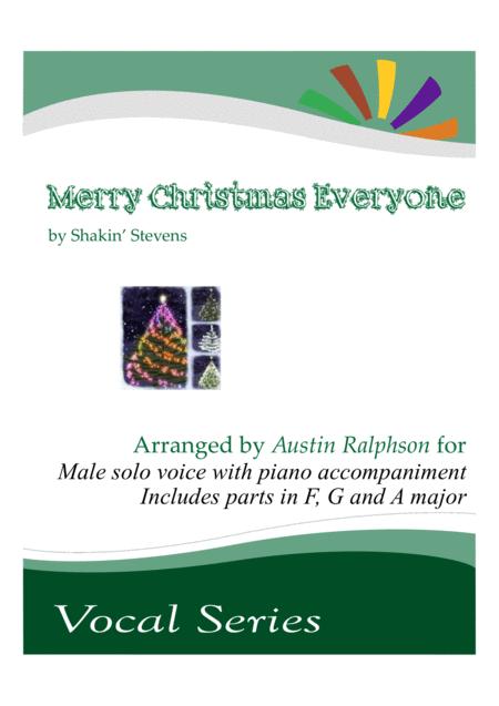 Merry Christmas Everyone Male Solo Voice And Piano