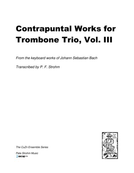 Contrapuntal Works For Trombone Trio Vol Iii