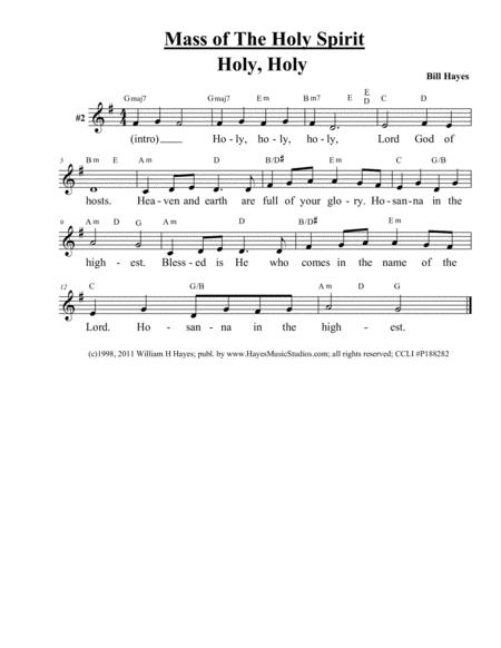 Holy Holy Mass Setting Sheet Music PDF Download - sheetmusicdbs.com