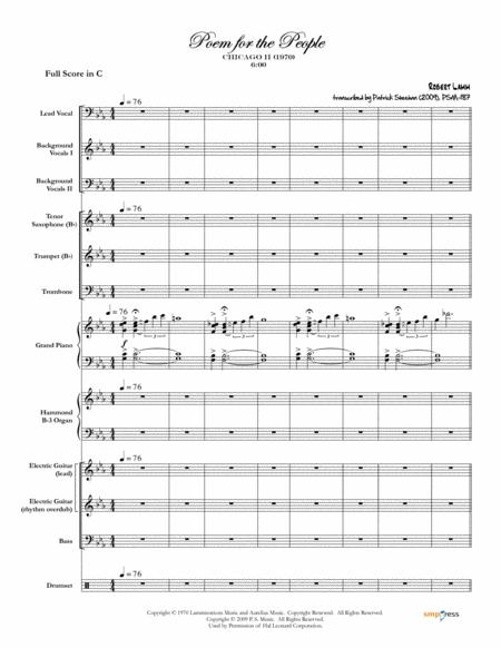 Poem For The People Chicago Complete Score