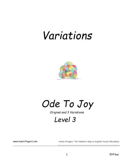 Ode To Joy L V Beethoven Lev 3 Variations