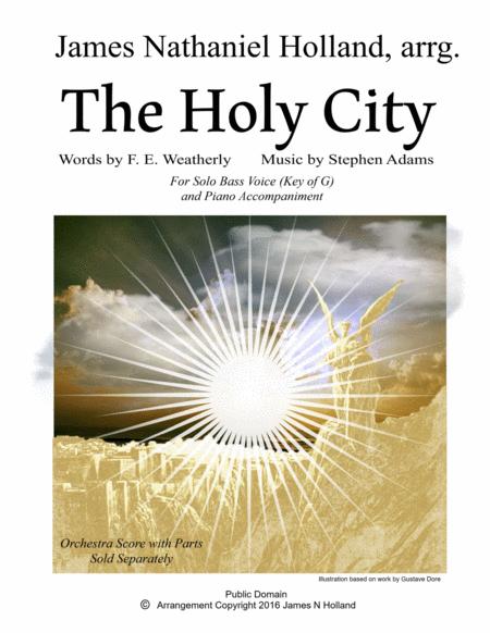 The Holy City For Solo Bass Voice And Piano Key Of G
