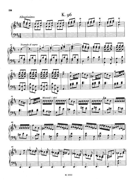 Scarlatti Sonata In D Major K96 L465 Original Version
