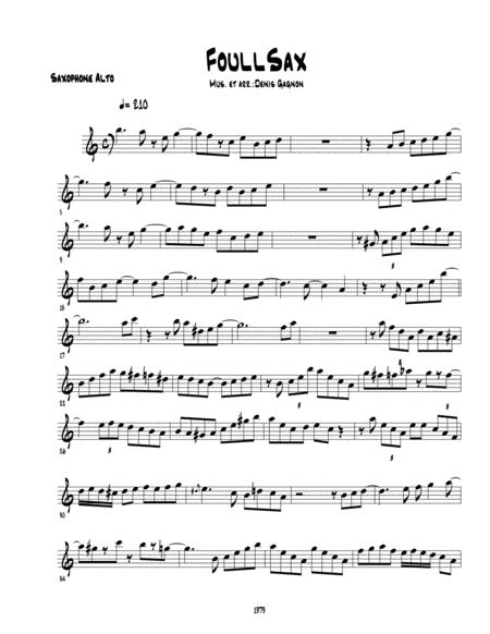Foullsax Pour Quatuor De Saxophones Et Section Rythmique Score Et 7 Partitions