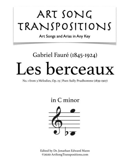 Les Berceaux Op 23 No 1 C Minor