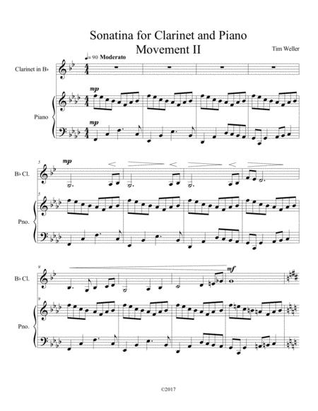 Sonatina For Clarinet And Piano Movement Ii Working Insects Piano Acc