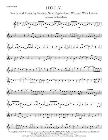 H O L Y Original Key Soprano Sax