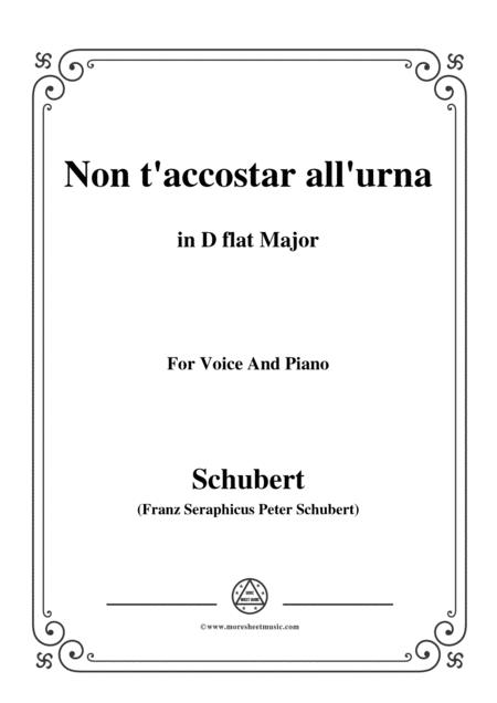 Schubert Nont Accostar All Urna D 688 No 1 In D Flat Major For Voice Piano