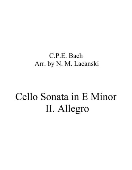 Cello Sonata In E Minor Ii Allegro