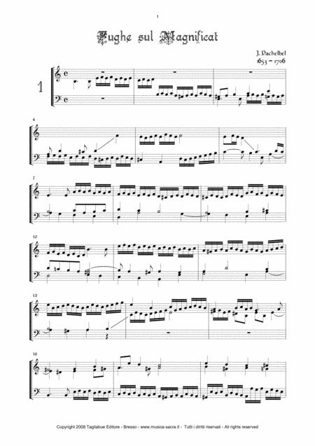 Pachelbel Fuga On Magnificat For Organ