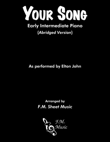 Your Song Early Intermediate Piano Abridged