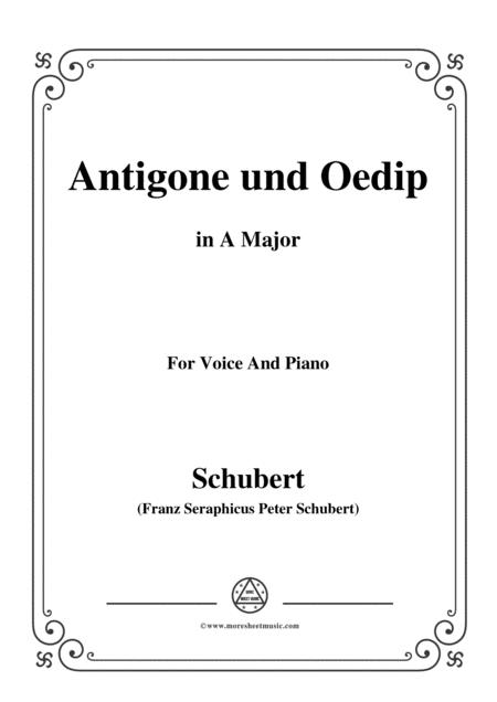 Schubert Antigone Und Oedip Op 6 No 2 In A Major For Voice Piano
