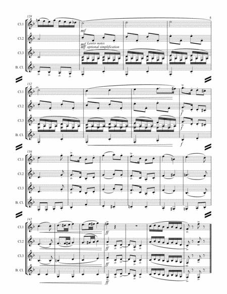 Pennsylvania Polka For Clarinet Quartet Sheet Music PDF Download