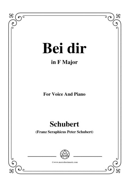 Schubert Bei Dir In F Major Op 95 No 2 For Voice And Piano