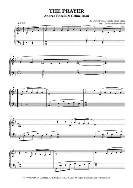 The Prayer Sheet Music PDF Download - sheetmusicdbs.com