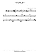 Tennessee Waltz Easy Duet For Flute And Cello With Chords