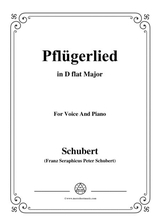 Schubert Pflgerlied In D Flat Major For Voice And Piano