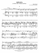 Sonata For Tuba Or Bass Trombone Piano Or Organ