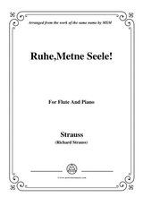 Richard Strauss Ruhe Meine Seele For Flute And Piano