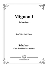 Schubert Mignon I D 726 In B Minor For Voice Piano