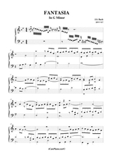 Fantasia In G Minor Bwv 917 Js Bach Icanpiano Style