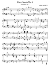 Piano Sonata No 4 In D Minor Op 4
