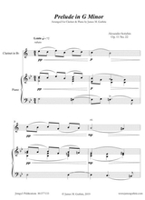 Scriabin Prelude In G Minor For Clarinet Piano