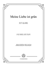 Brahms Meine Liebe Ist Grn In F Major For Voice And Piano