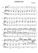 Pachelbel Canon In D Violin And Piano Sheet