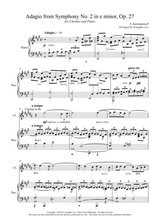 Rachmaninoff Adagio From Symphony No 2 For Clarinet And Piano Arr Seunghee Lee