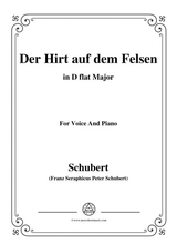 Schubert Der Hirt Auf Dem Felsen Op 129 In D Flat Major For Voice Piano