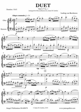 Beethoven Three Duets Woo 27 For Oboe Bassoon