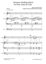 Romantic Wedding March Short Version For Flute Piano Cello