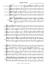 Jupiter Hymn For Recorder Quartet