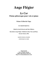 Ange Flgier Le Cor For Bass Voice And Piano