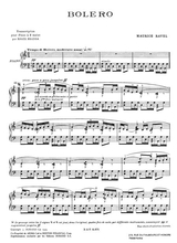 Maurice Ravel Bolero Piano Solo