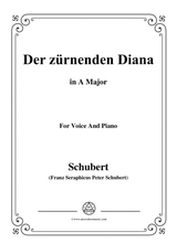 Schubert Der Zrnenden Diana Op 36 No 1 In A Major For Voice Piano