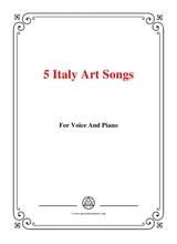 5 Italy Art Songs 60 For Voice And Piano