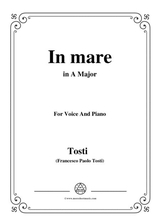 Tosti In Mare In A Major For Voice And Piano