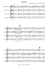 Nimrod From The Enigma Variations For Recorder Quartet