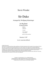 Sir Duke Big Band Concert Score