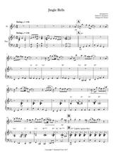 Jingle Bells For Flute Solo With Piano Accompaniment Up Tempo Swing