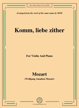 Mozart Komm Liebe Zither For Violin And Piano