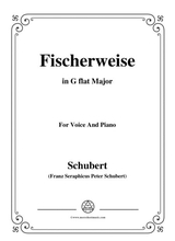 Schubert Fischerweise In G Flat Major Op 96 No 4 For Voice And Piano