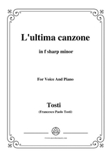 Tosti L Ultima Canzone In F Sharp Minor For Voice And Piano