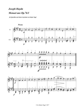 Menuet From String Quartet Op 76 No 1 For Flute And Guitar